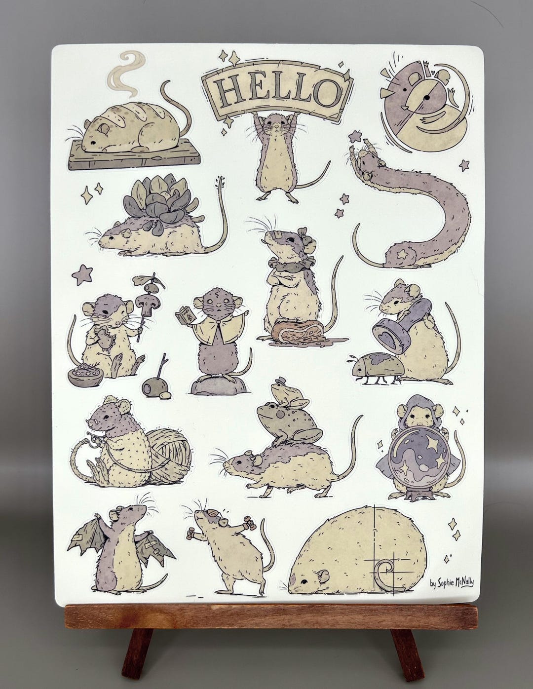 Fun Rat Stickers Sheet: Waterproof Decals - Etsy