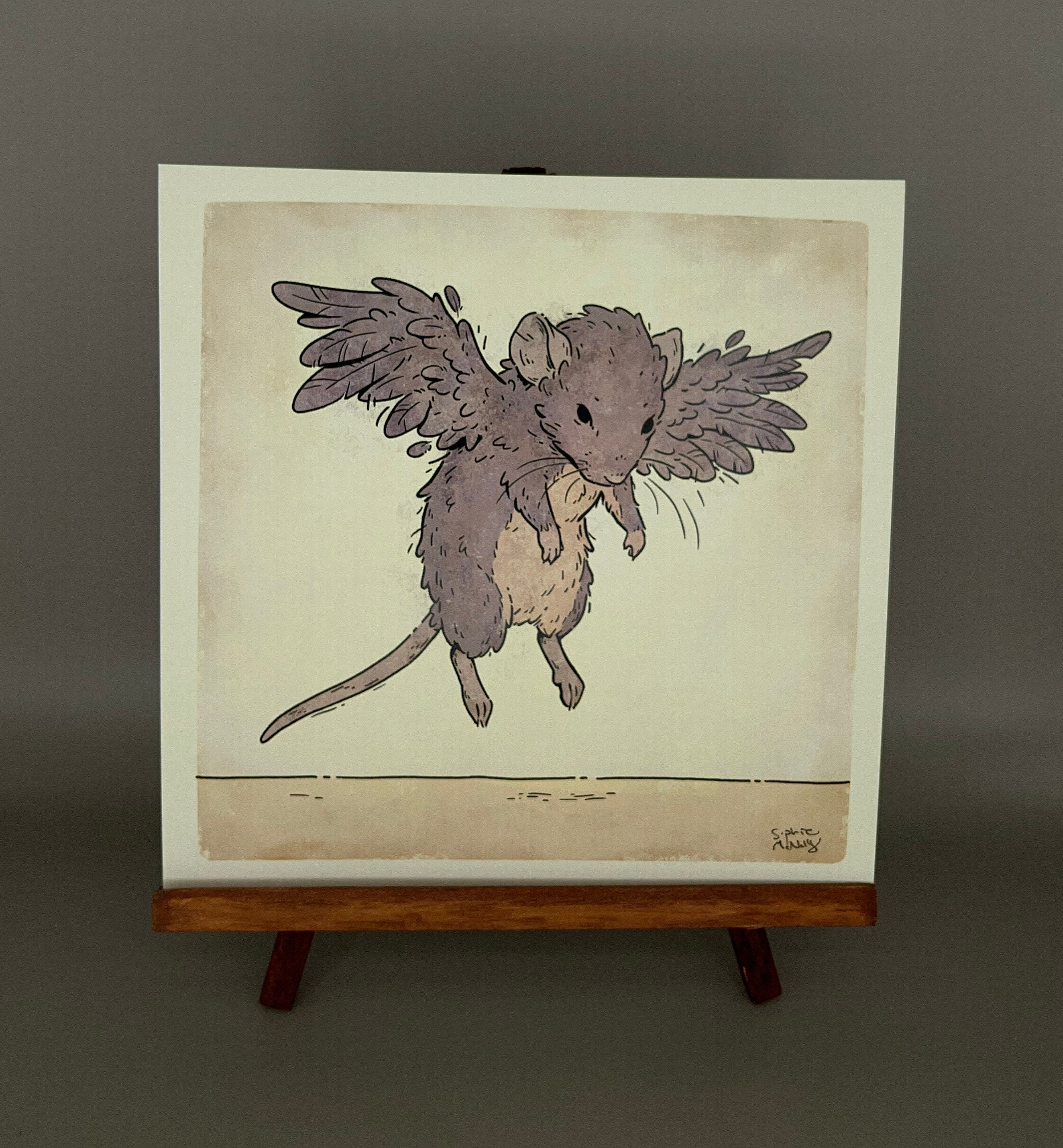 流体アート ネズミのキャラクターがモチーフアート！セットで！