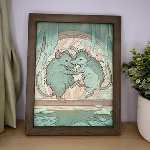 Rowdy rats- whimsical art print