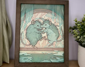Rowdy rats- whimsical art print