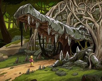 Jungle Temple Art Etsy