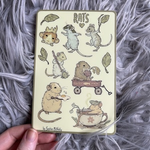 Rat sticker sheet-4”x6”