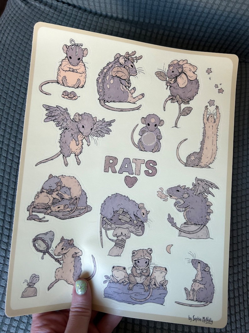 Range Rats Sticker Rat Sticker Sheet, 8.5