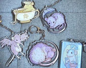 Rat acrylic keychain