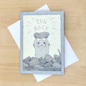 Tarjeta "Eres genial, rata": una linda tarjeta para cualquier ocasión: amistad, apoyo, aniversario, pensando en ti, gracias, felicitaciones, cumpleaños.