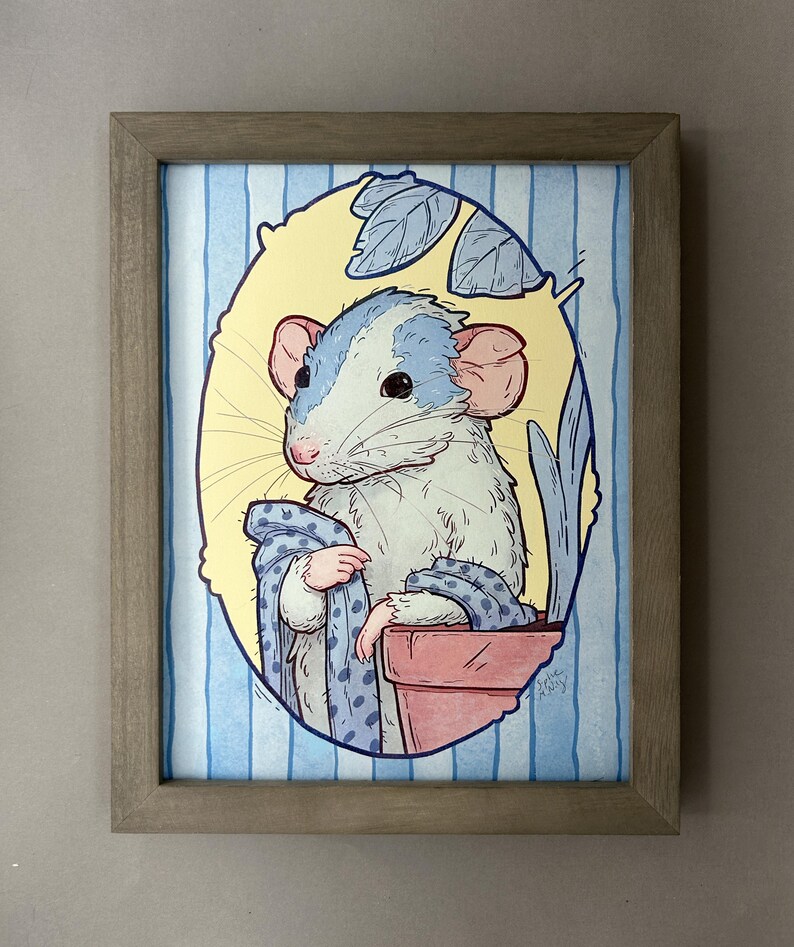 Fancy Rats Portrait Portrait of a Fancy Rat Art Print - Etsy