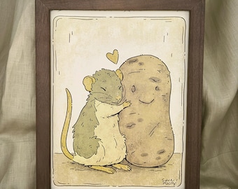Stampa artistica del topo patata