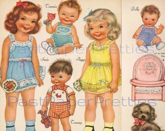Vintage Paper Dolls Foreign Dolls C 1957 Printable Pdf Etsy