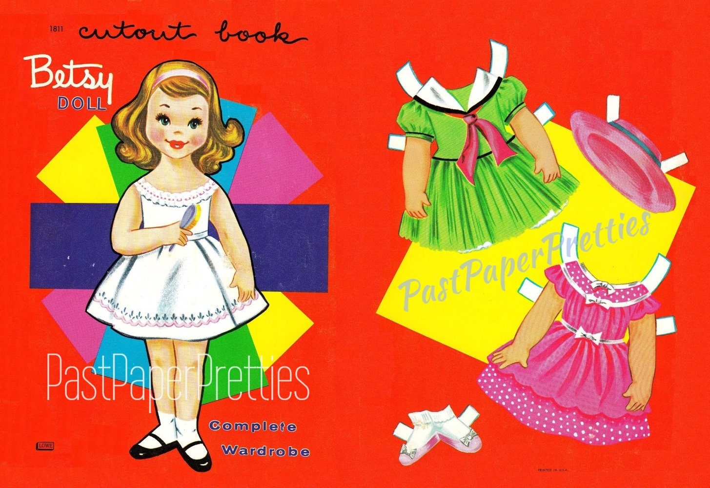 Vintage Paper Dolls Betsy Doll Cutout Book 1967 Printable PDF Etsy Canada
