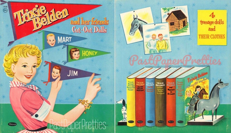 Vintage Paper Dolls Trixie Belden and Her Friends c. 1958