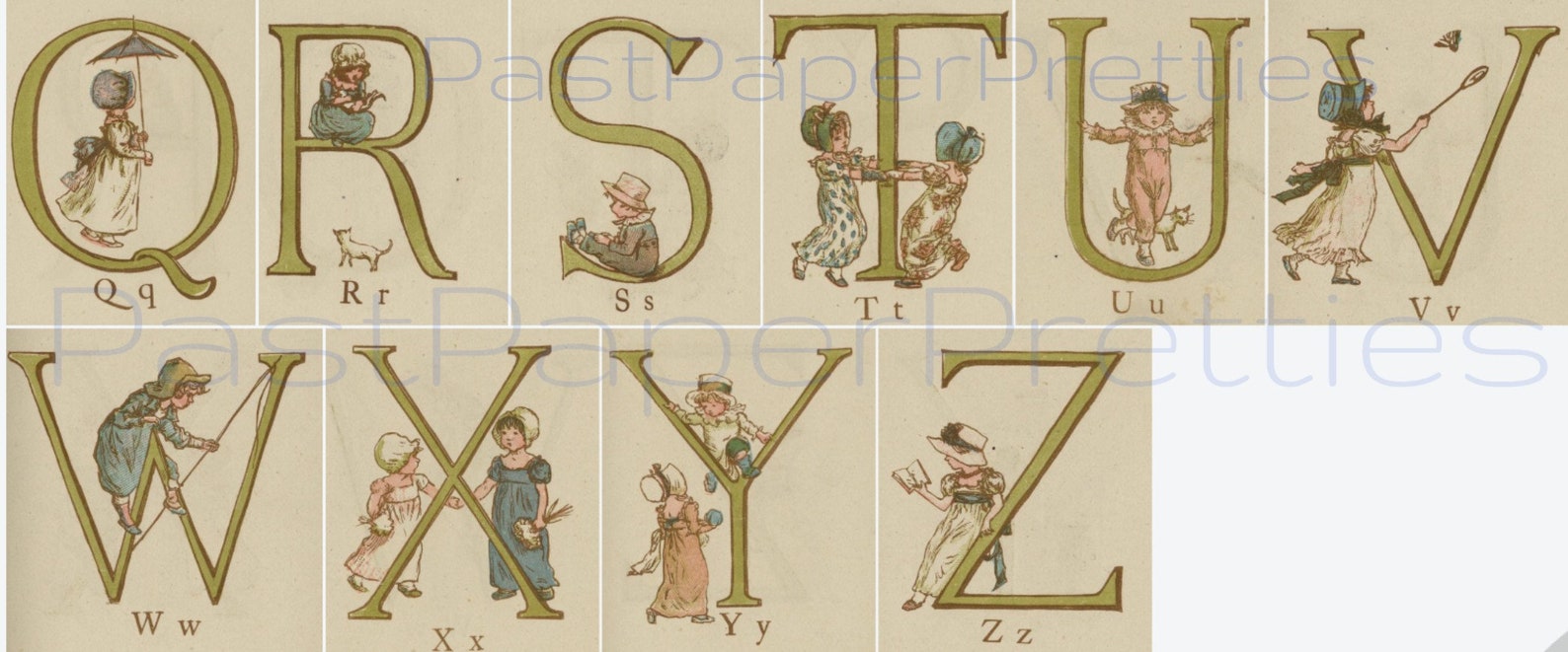 vintage antique printable victorian children abcs alphabet etsy