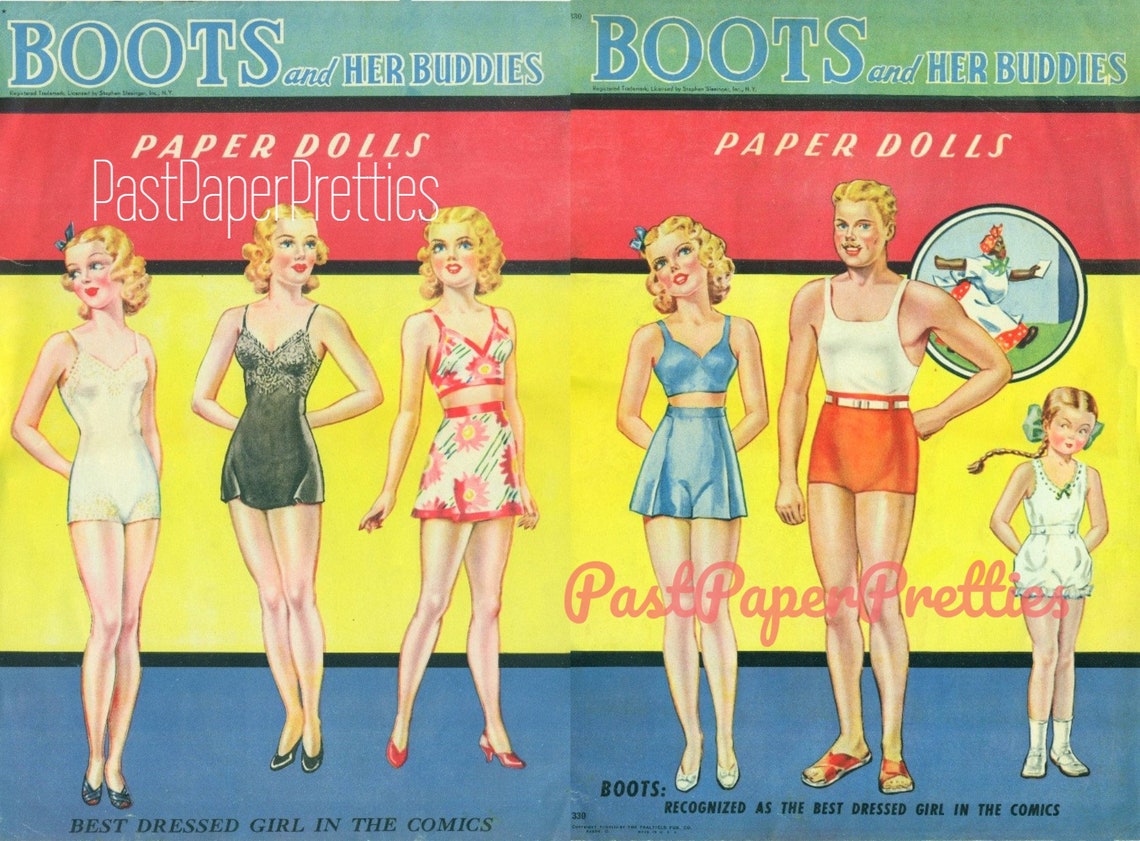 Vintage Paper Dolls Boots and Her Buddies C. 1941 Printable | Etsy