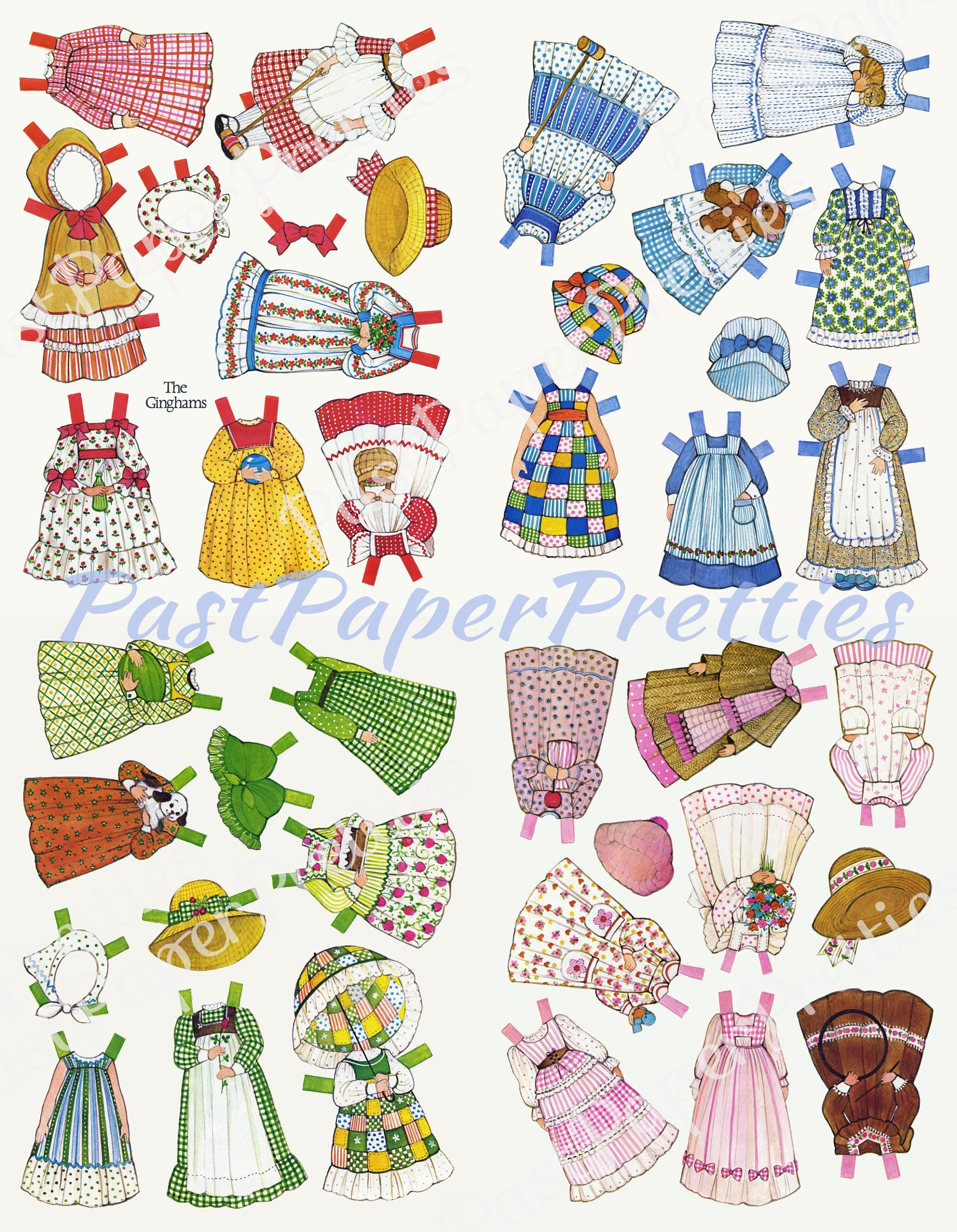 Vintage Paper Dolls The Ginghams c. 1976 Printable PDF Instant | Etsy