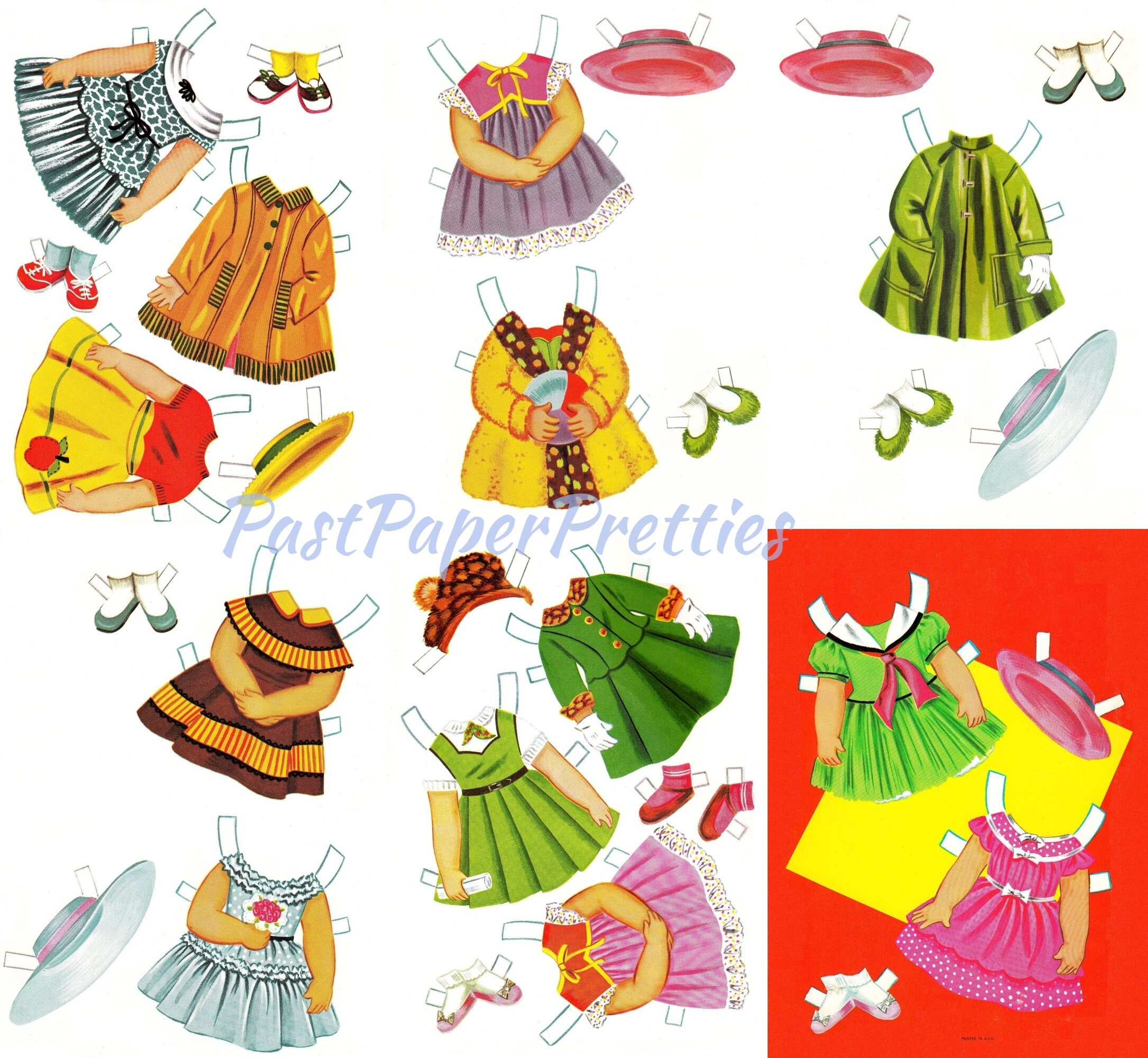 Vintage Paper Dolls Betsy Doll Cutout Book 1967 Printable PDF | Etsy