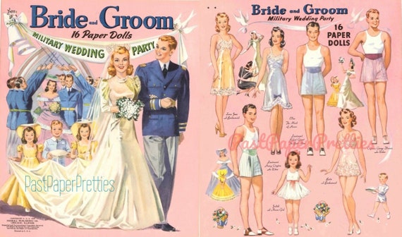 bride and groom paper dolls