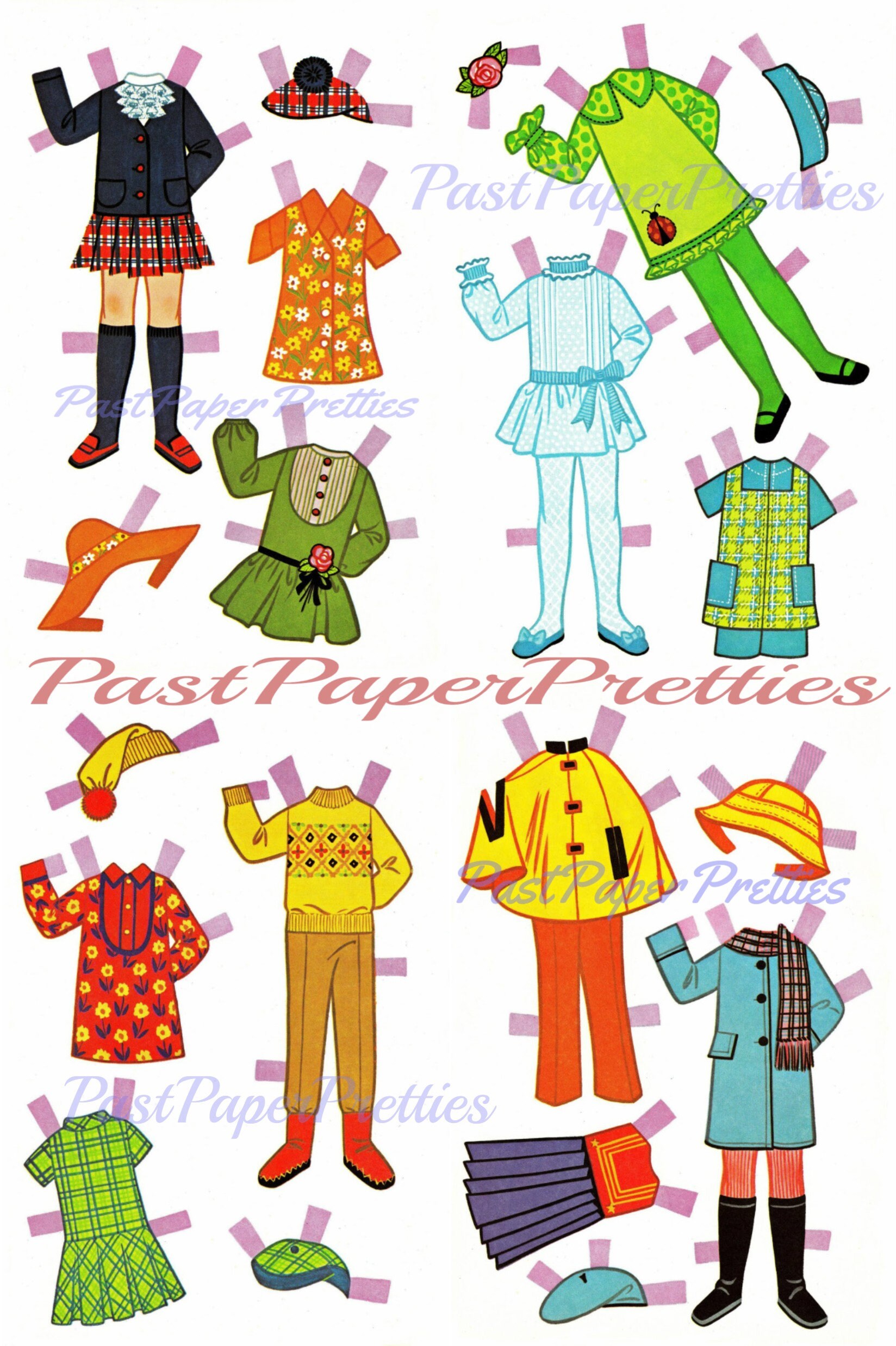 Vintage Paper Dolls Jane Doll Cutout Book C. 1960s Printable Etsy Canada