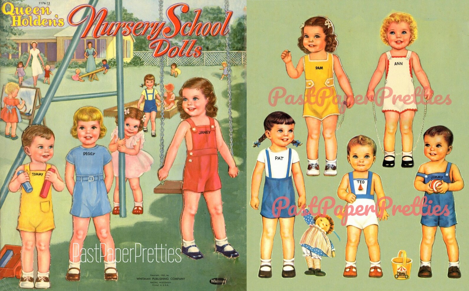Vintage Paper Dolls Nursery School Dolls C. 1953 Cute Adorable Etsy