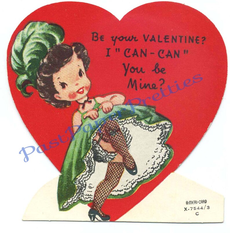 50 Vintage Printable Retro 1950s Valentine Cards Cute Kitsch | Etsy