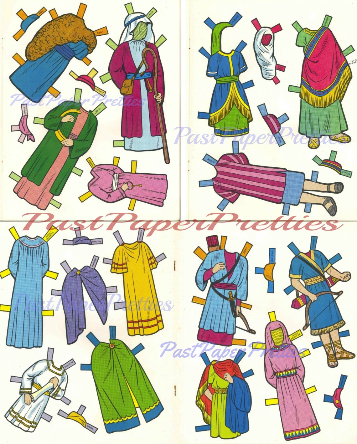 Vintage Paper Dolls Bible Children c. 1960s Printable PDF | Etsy