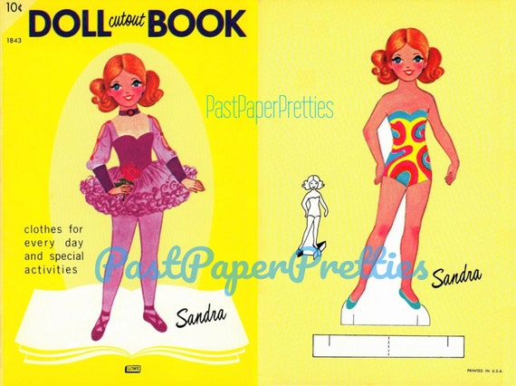 vintage paper dolls 1960s