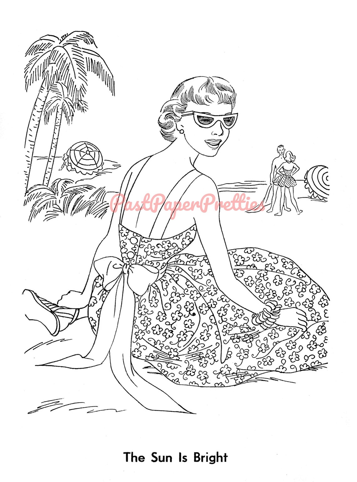 Vintage Printable Doris Day Coloring Book Pages Movie Star | Etsy