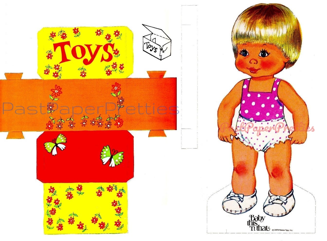 Vintage Paper Dolls Baby This 'n That Toy Doll C. 1979 Etsy Canada