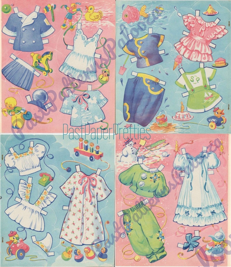 Vintage Paper Dolls Baby Sparkle Plenty C. 1948 Printable Etsy