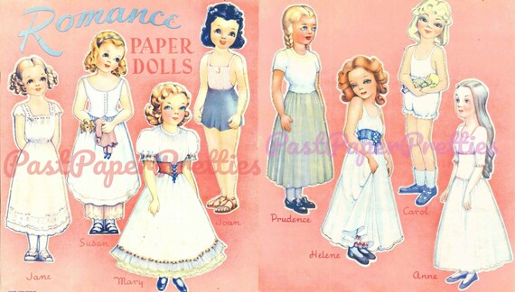 vintage paper dolls 1940s