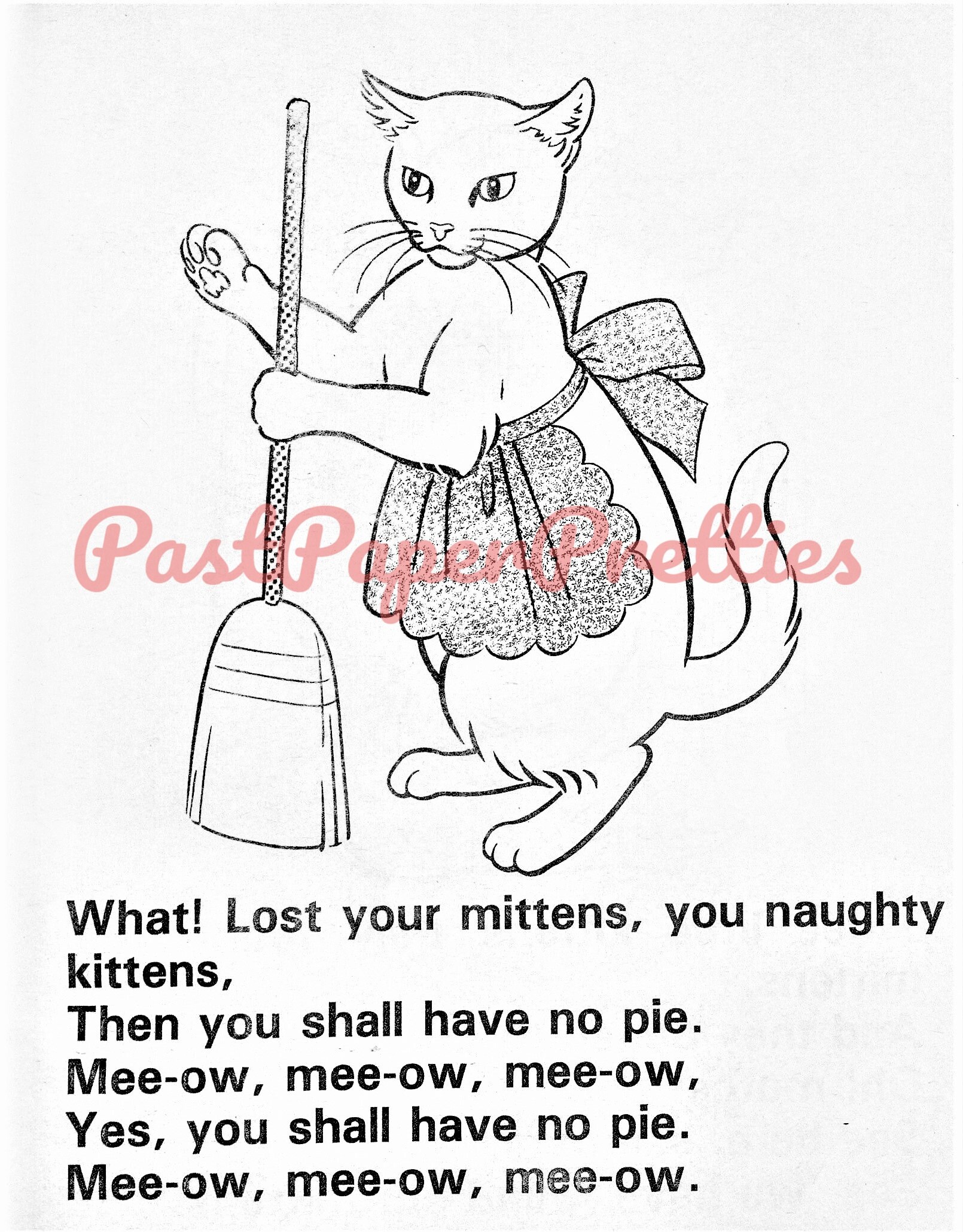 Vintage Printable Coloring Book Three Blind Mice Nursery Rhyme | Etsy