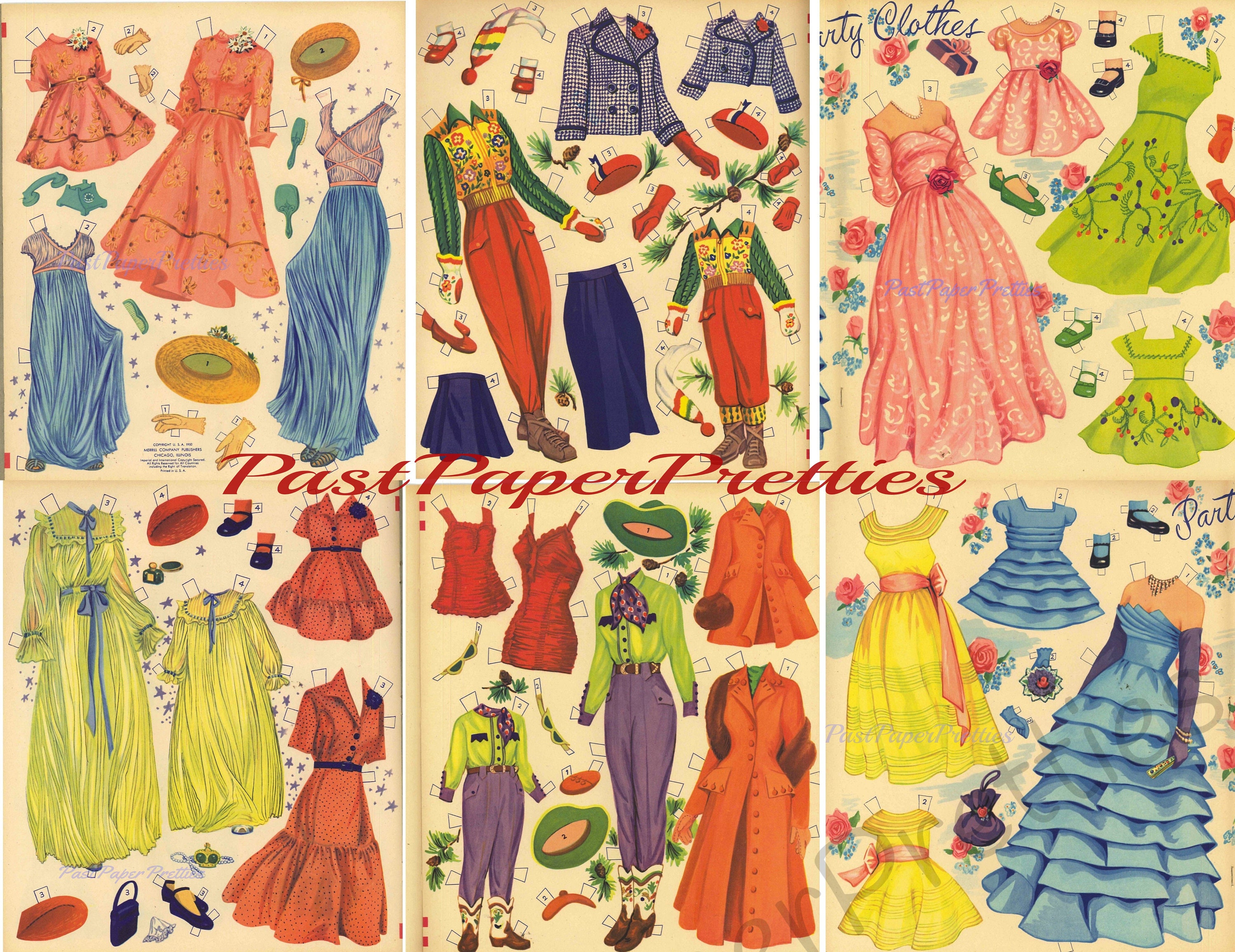 Vintage Paper Dolls the Two Marys C. 1950 Printable PDF Etsy