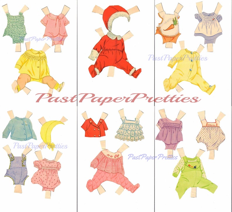 Vintage Paper Dolls Baby Pat Cutouts C. 1963 Cute Little Etsy Canada