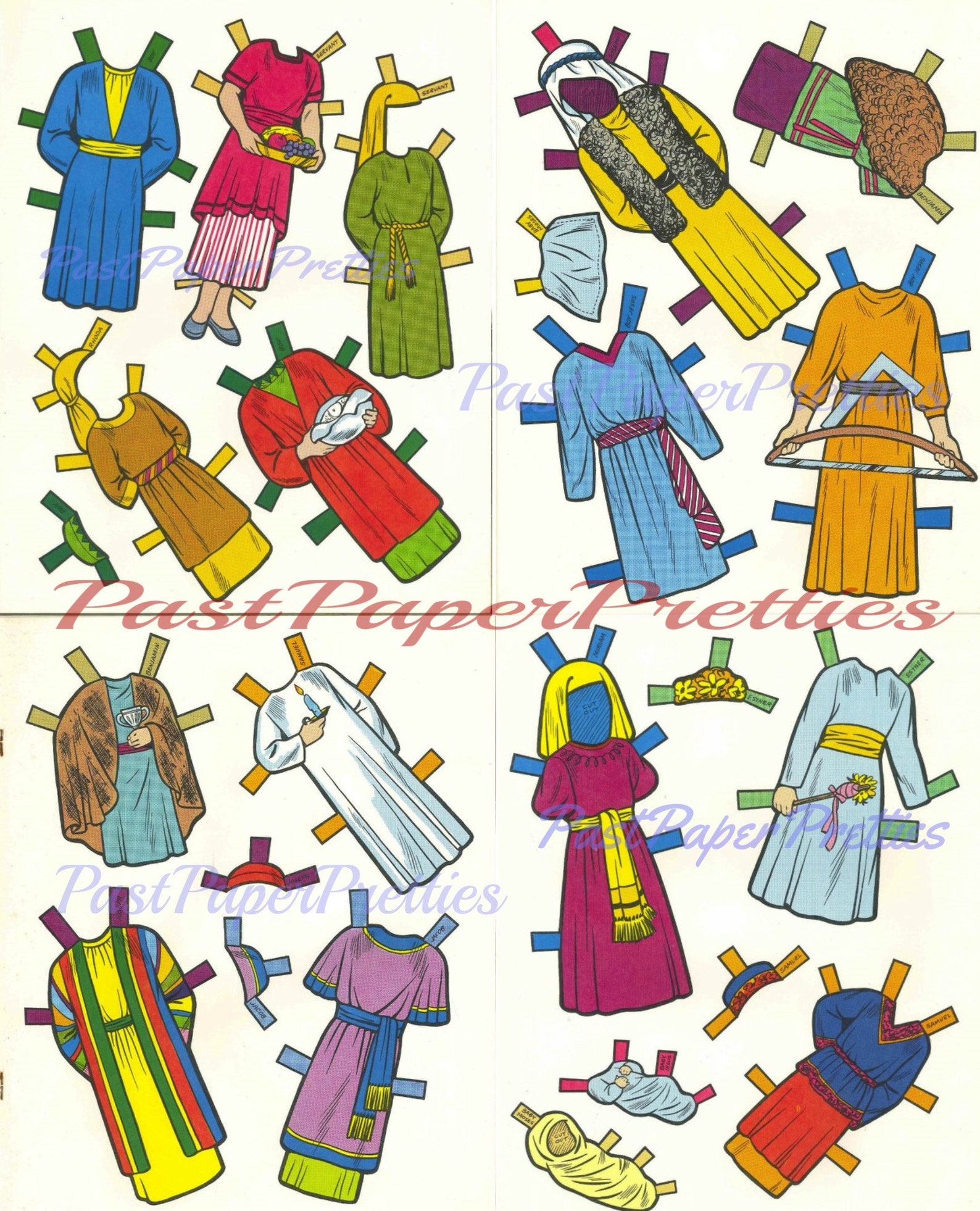 Vintage Paper Dolls Bible Children c. 1960s Printable PDF | Etsy