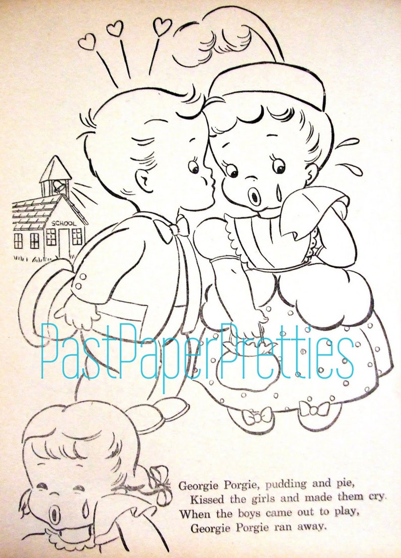 Download Vintage Printable Coloring Book Pages Sugar N Spice To Color 1958 Pdf Instant Digital Download Cute Kitsch Childrens Nursery Rhymes A3 Clip Art Art Collectibles Jewellerymilad Com