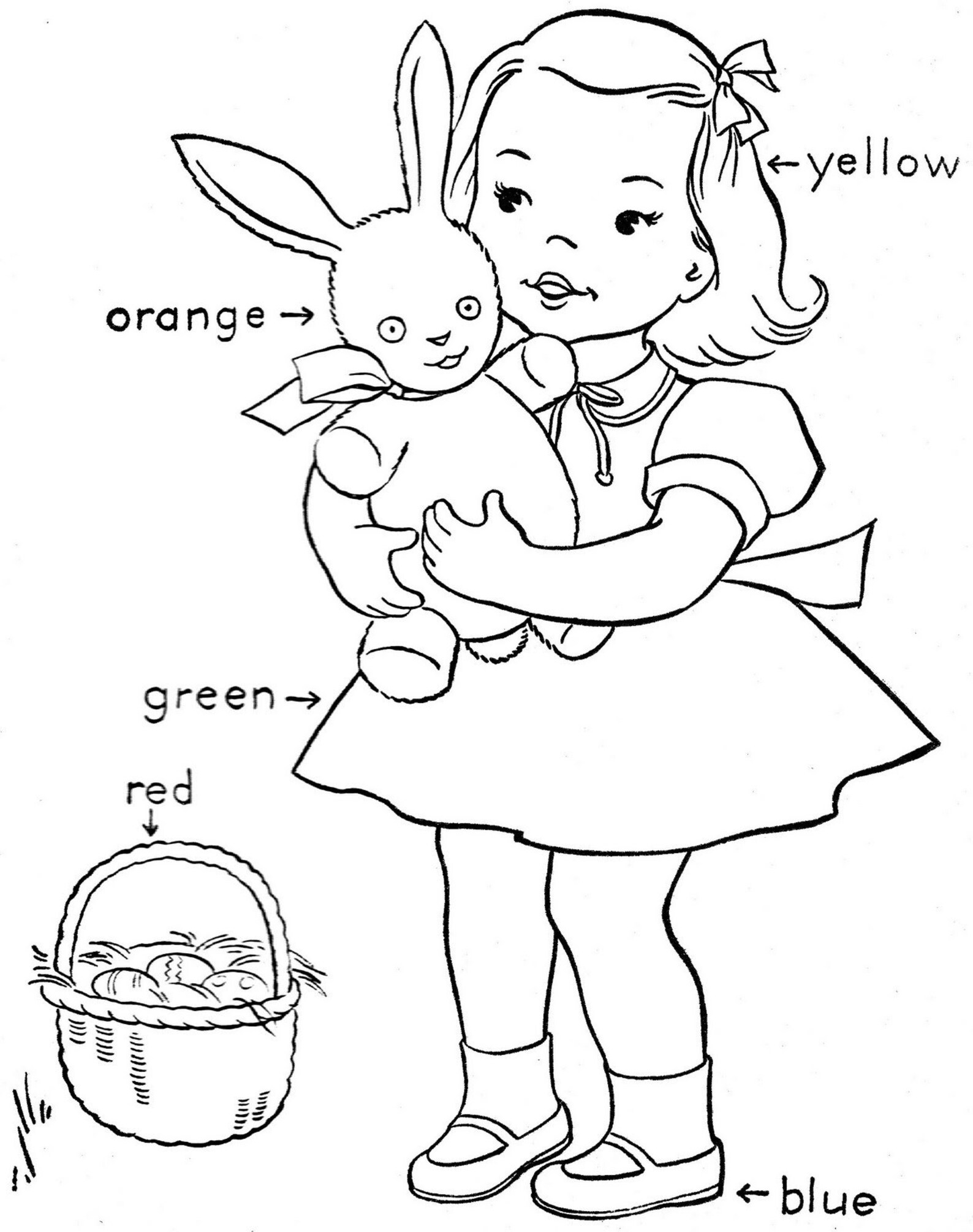 Vintage Printable Coloring Pages Wendys Coloring Book 1954 PDF Etsy