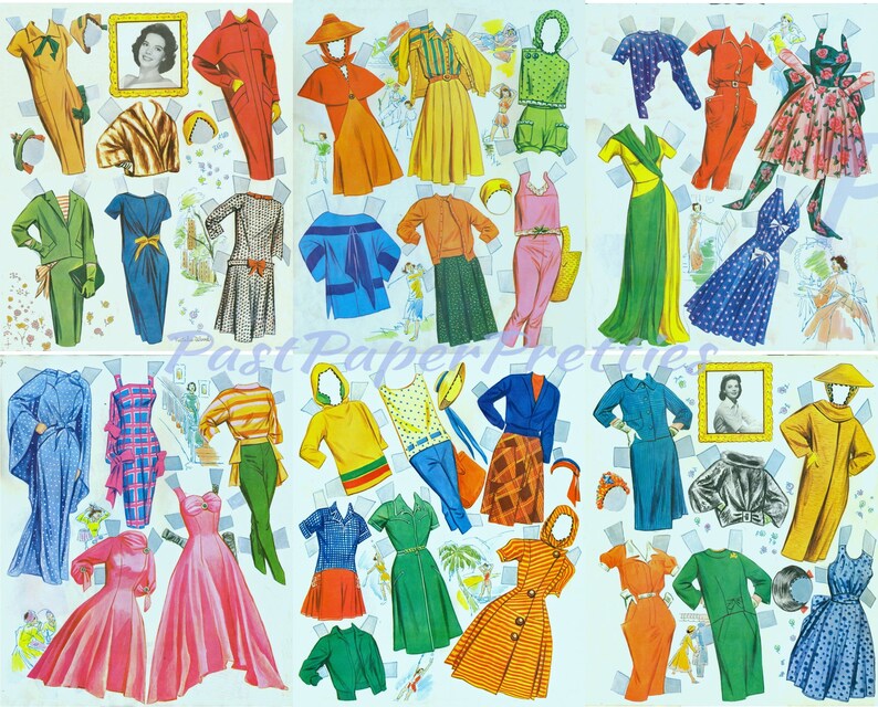Vintage Movie Star Paper Dolls Natalie Wood C. 1958 PDF Etsy