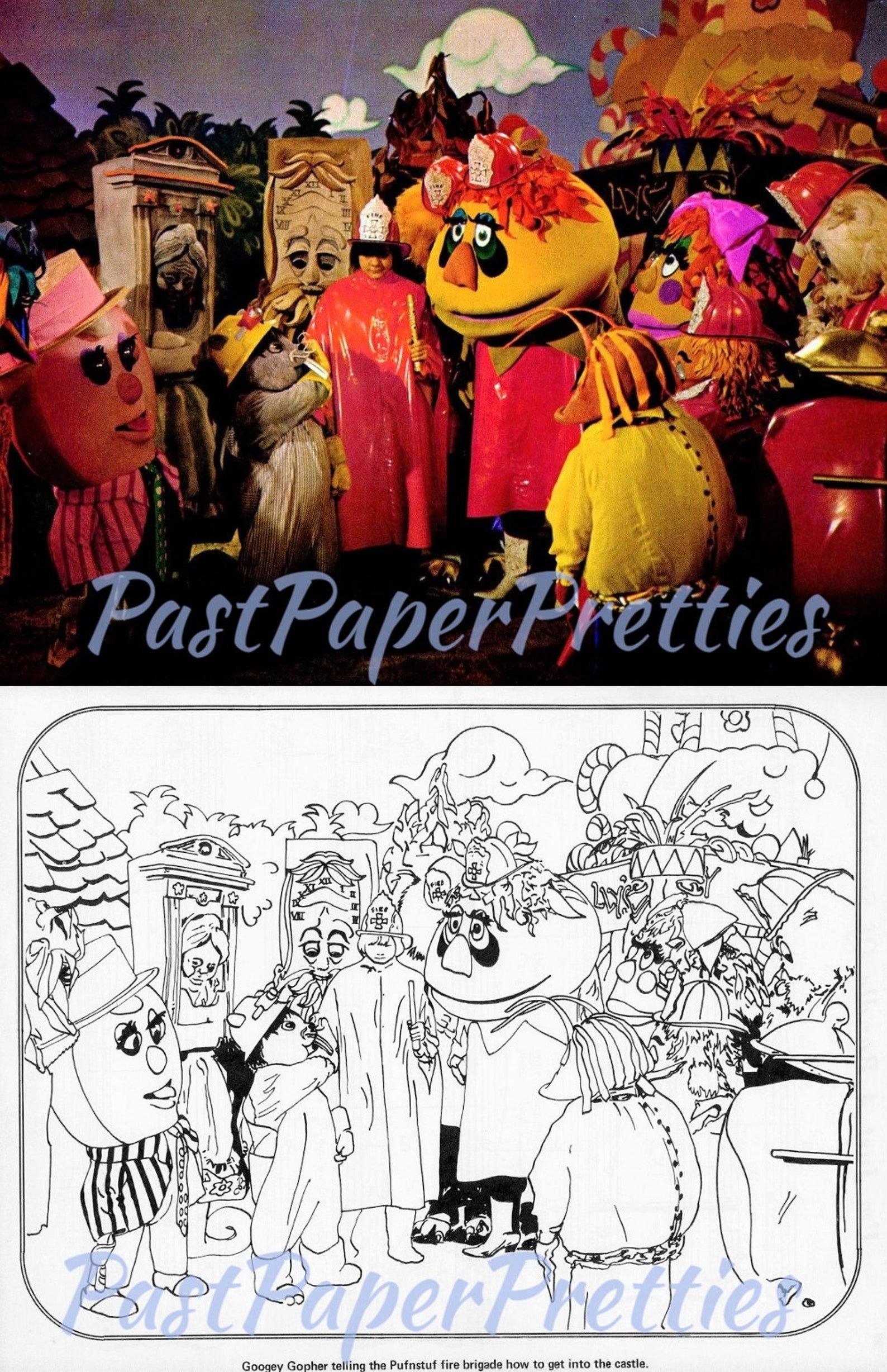 Vintage Printable H.R. Pufnstuf Musical Coloring Book c. 1970 | Etsy