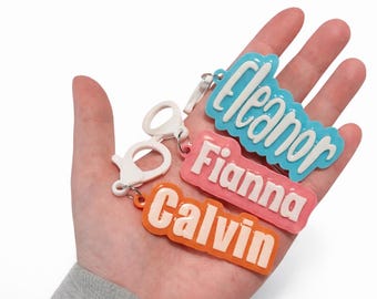 Aangepaste 3D-geprinte naamsleutelhanger | Gepersonaliseerde sleutelhanger