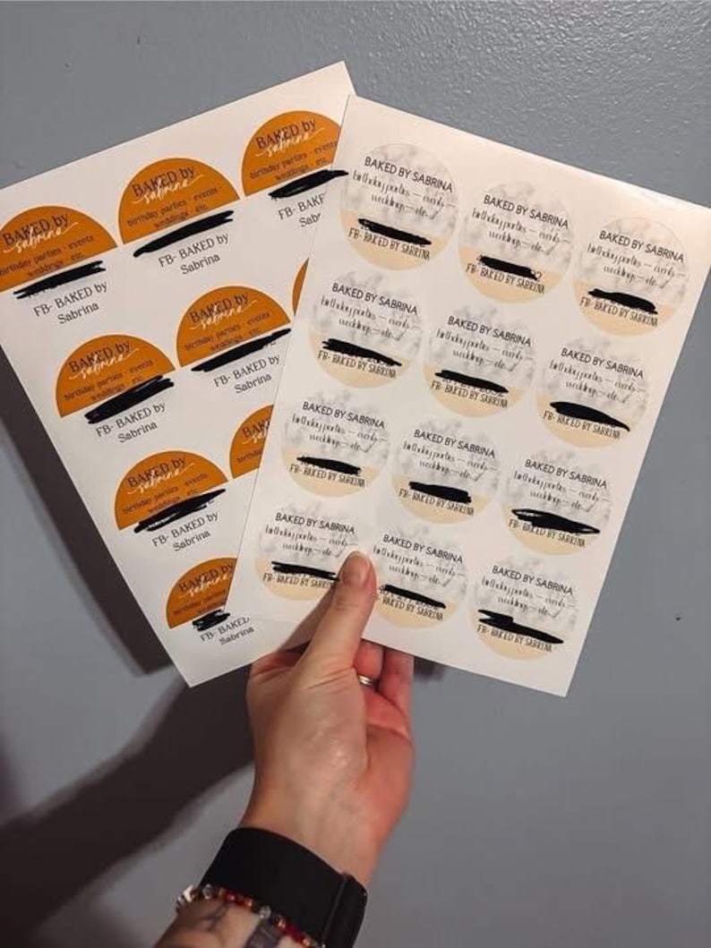 Custom Round Logo Stickers – Sheet of 12 | Business Branding Stickers ...