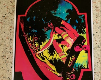 TONY ALVA rare Art print by Adam Turkel Skateboard Pop Art Dogtown Z Boys Poster Painting Skate and Destroy Thrasher