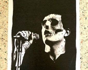 JOY DIVISION イアン・カーティス レア サイン入り ナンバー入り スカル アートプリント アダム・ターケル パンク ロック イギリス インディーズ ポスター ポストパンク ニューウェーブ ニューオーダー