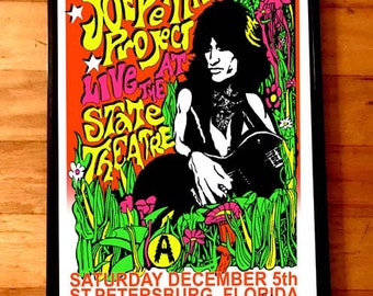 JOE PERRY Project rare signed and numbered gig poster by Adam Turkel - Florida AEROSMITH Classic Rock