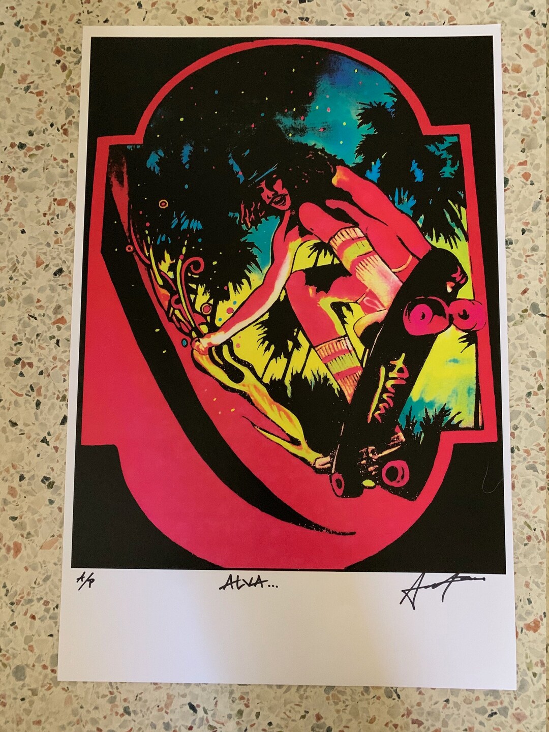 TONY ALVA Rare Art Print by Adam Turkel Skateboard Pop Art