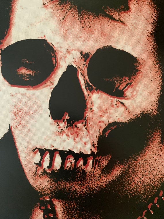 Sex Pistols SID VICIOUS - Rare Signed Numbered Poster Skull Art