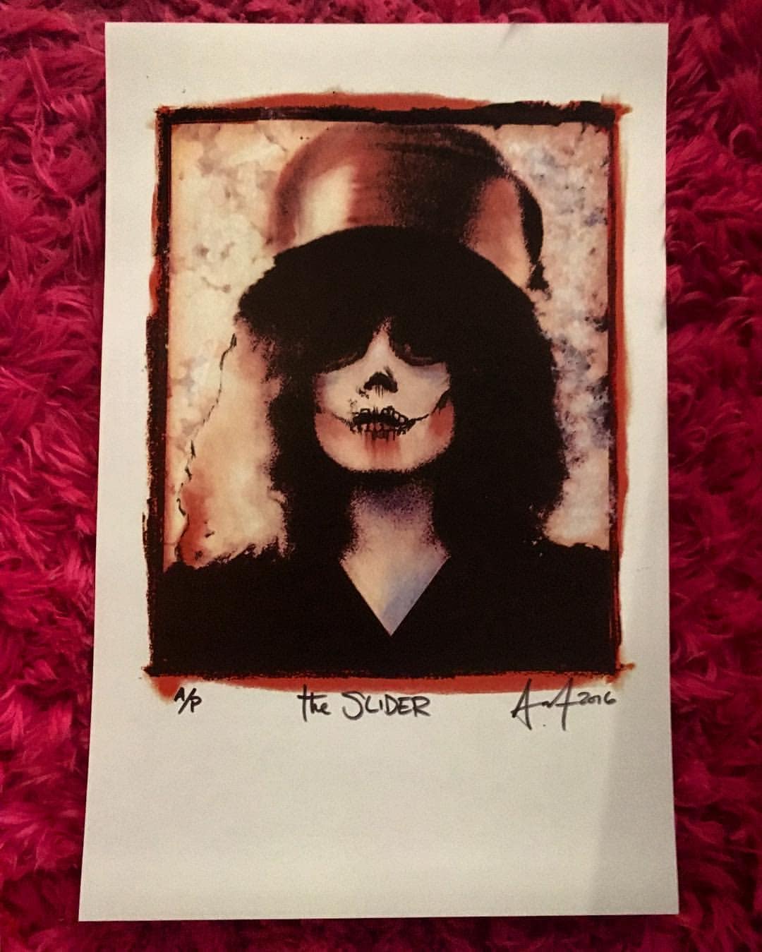 T.REX Marc Bolan Rare Signed Numbered Skull Art Print by Adam Turkel ...