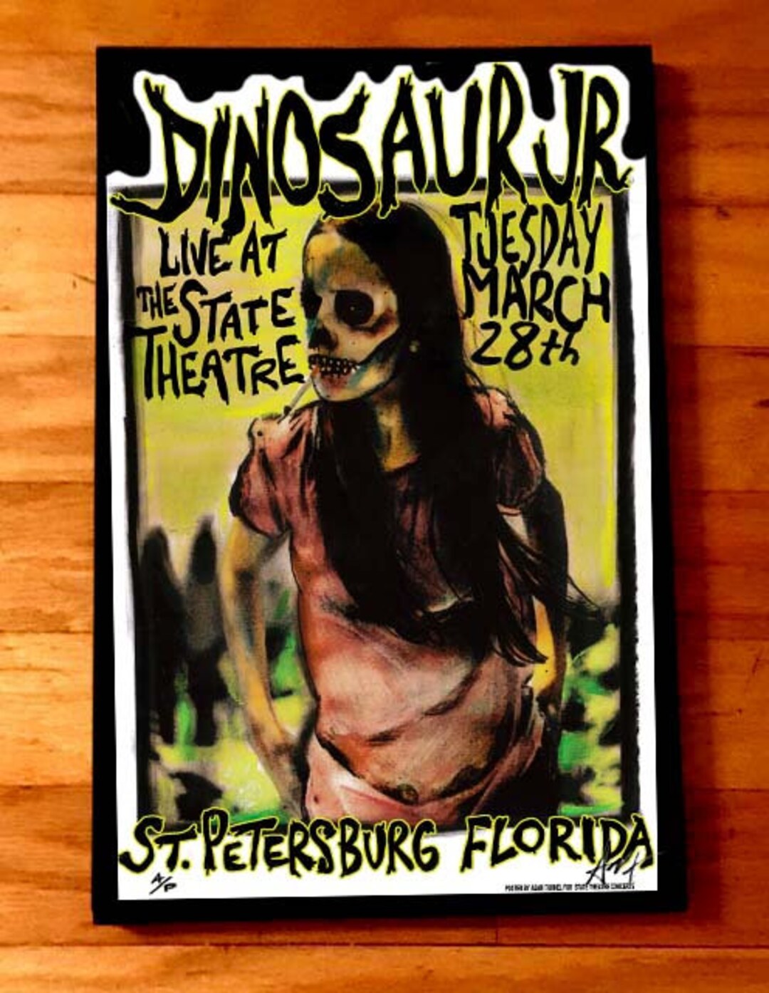 DINOSAUR JR Rare Signed Gig Poster by Artist Adam Turkel