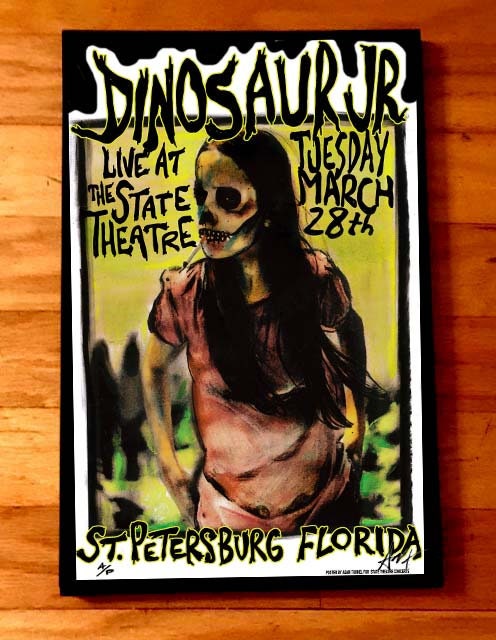 LES CLAYPOOL rare signed gig poster by artist Adam Turkel Florida St Petersburg Florida The State Theatre PRIMUS Oysterhead Lennon Delirium