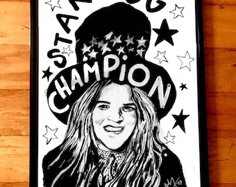 Andrew Wood art print by Adam Turkel Seattle Stardog Champion Mother Love Bone Glam 80s Grunge Punk LUV ROCK L'ANDREW poster
