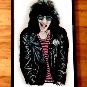 JOEY RAMONE rare signed numbered Art Print by Adam Turkel 2021 Poster Classic Rock NY Punk Ramones cbgb Drawing Painting