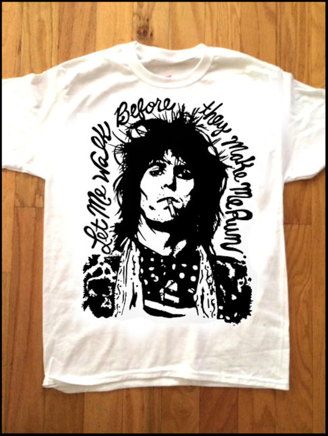 Keith Richards 激レアTシャツ Hanes Lサイズ KEITH RICHARDS T-shirt by Pop Artist Adam Turkel Before They Make