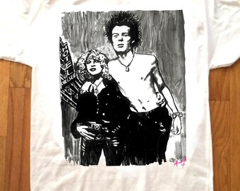 シド・ヴィシャス & ナンシー・スパンゲン チェルシー ホテル T シャツ 